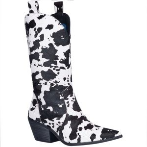 DINGO WOMEN'S LIVE A LITTLE BLACK LEATHER BOOTS DI 127 NWT